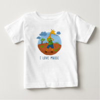 Cute Happy Giraffe Cartoon Personalized T-Shirt