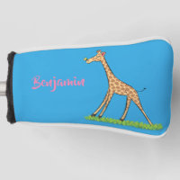 Cute happy giraffe with butterfly cartoon