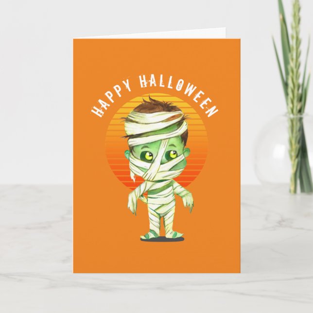 Cute Happy Halloween  Card (Front)