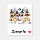 Cute Happy Halloween Dogs Sticker (Sheet)