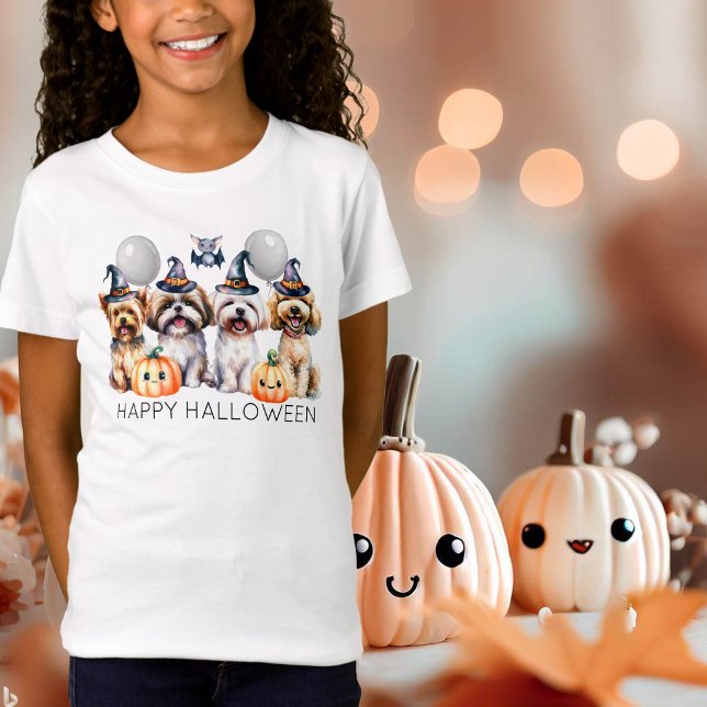 Cute Happy Halloween Dogs T-Shirt