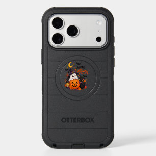 Cute Happy Halloween Ghost Pumpkin Black Cat iPhone 17 Pro Max Case