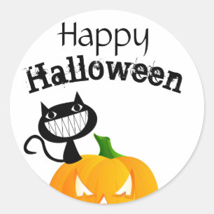 Cute Happy Halloween Kids Trick or Treat Classic Round Sticker