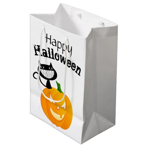 Cute Happy Halloween Kids Trick or Treat Medium Gift Bag