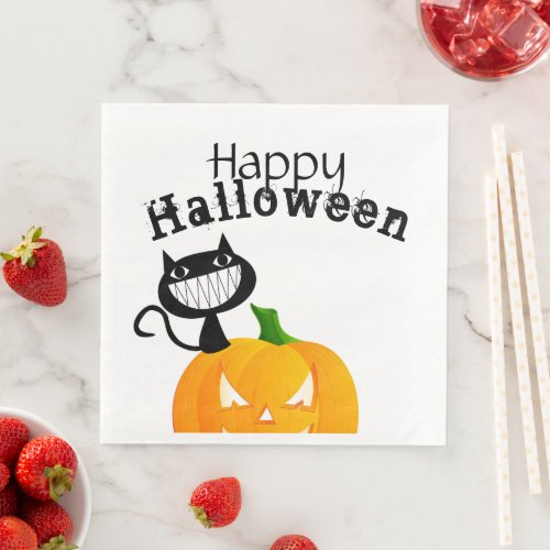 Cute Happy Halloween Kids Trick or Treat  Paper Dinner Napkins