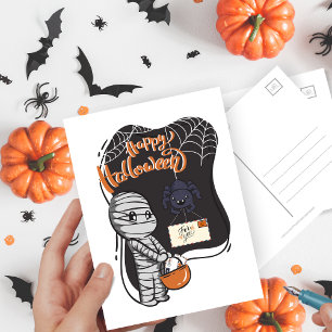 Cute Happy Halloween Mail Postcard