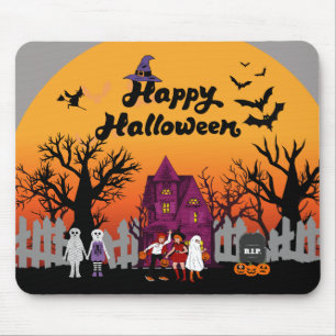 Cute Happy Halloween Mouse Pad