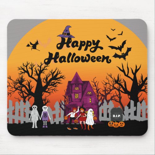 Cute Happy Halloween  Mouse Pad