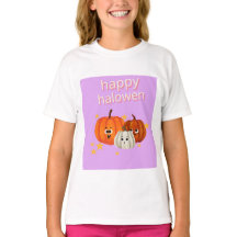 Cute Happy Halloween Pumpkin Faces T-Shirt