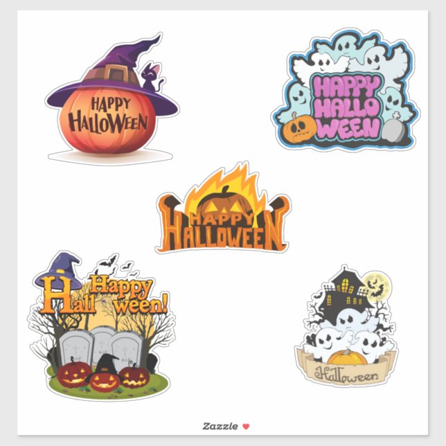 Cute Happy Halloween  Sticker (Sheet)