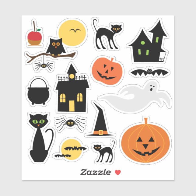 Cute Happy Halloween Sticker (Sheet)