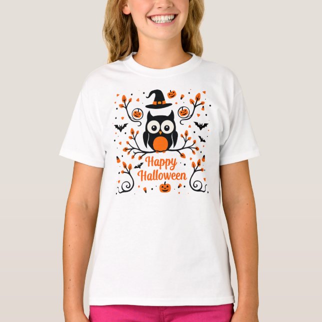 Cute Happy Halloween T-Shirt (Front)