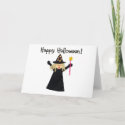 Cute Happy Halloween Witch card