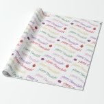 Cute Happy Hannukah, Channulah Wrapping Paper<br><div class="desc">Cute,  Happy Hannukah,  with multiple spellings gift wrap! Sure to bring a smile to the recipients face! Cgah sameach!</div>