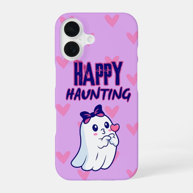 Cute Happy Haunting Ghost iPhone Case  (Back)