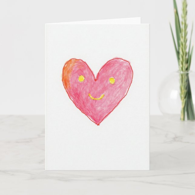 Cute Happy Heart Card (Front)