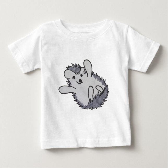 Cute Happy Hedgehog Baby T-Shirt (Front)