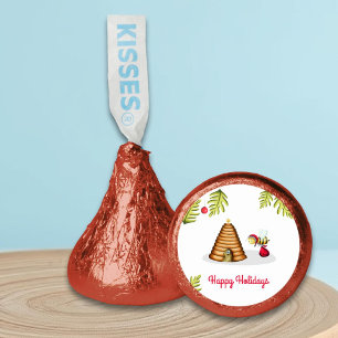 Cute Happy Holidays Bee Christmas Hershey®'s Kisses®