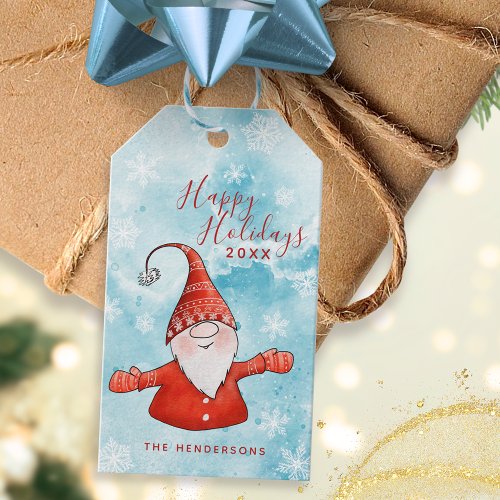 Cute Happy Holidays Christmas Gift Tags