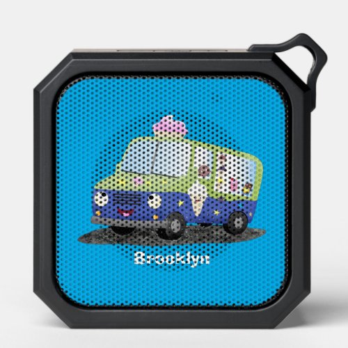 Cute happy ice cream truck cartoon bluetooth speaker