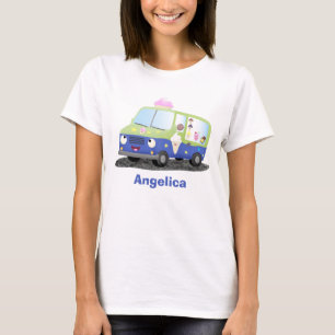 Cute happy ice cream truck cartoon T-Shirt