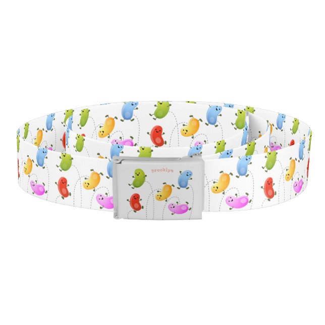 Cute happy jellybeans jumping cartoon illustration belt (Coil)