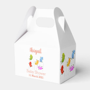Cute happy jellybeans jumping cartoon illustration favor boxes