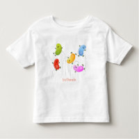 Cute happy jellybeans jumping cartoon illustration toddler t-shirt