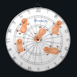 Cute happy jumping peanuts cartoon illustration dart board<br><div class="desc">It's peanut party time! These 5 peanuts are having a great time jumping around. Drawn in cute cartoon illustration style.</div>