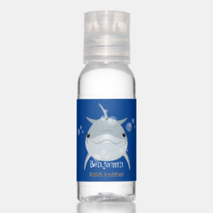 Cute happy kawaii dolphin cartoon hand sanitizer