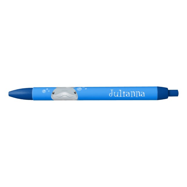 Cute happy kawaii dolphin cartoon pen (Front)