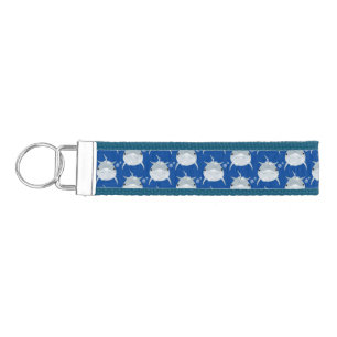 Cute happy kawaii dolphin cartoon wrist keychain