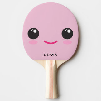 Cute Happy Kawaii Face - Custom Ping Pong Paddle