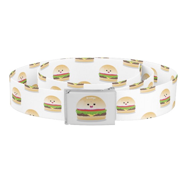 Cute happy kawaii hamburger cartoon belt (Coil)