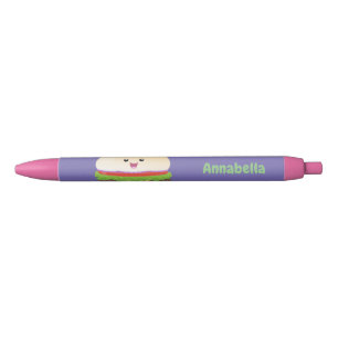Cute happy kawaii hamburger cartoon pen
