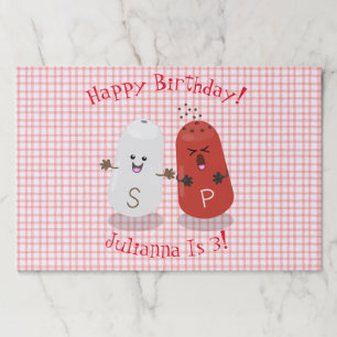 Cute happy kawaii salt and pepper cartoon paper pad