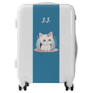 Cute, Happy Kitty with a New Home Luggage
