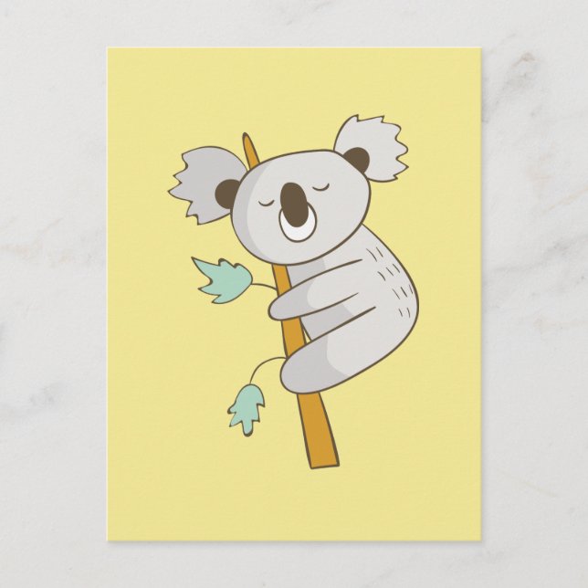 Cute Happy Koala Postcard (Front)