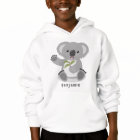 Cute happy koala waving cartoon illustration