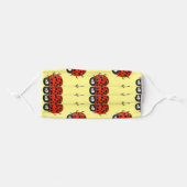 Cute happy lady bug cartoon pattern adult cloth face mask (Front, Folded)