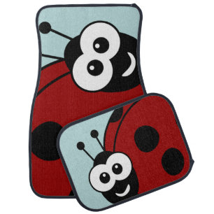 Cute Happy Ladybugs Car Floor Mat