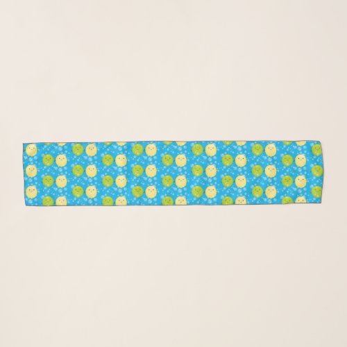 Cute happy lemon lime cartoon illustration scarf