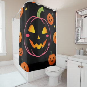 Cute Happy Little Pumpkin Vibes Shower Curtain