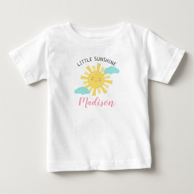 Cute Happy Little Sunshine Personalize Shirt Kids (Front)