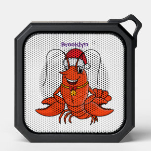 Cute happy lobster wearing Christmas hat cartoon Bluetooth Speaker