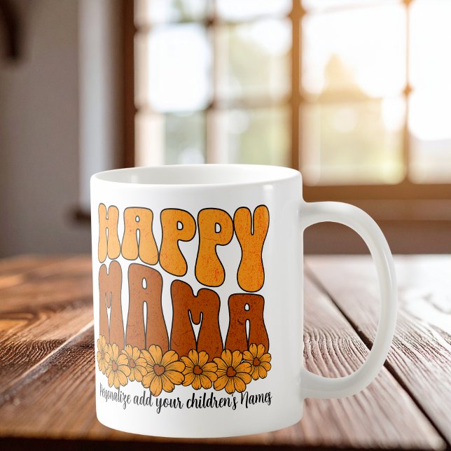Cute Happy Mama Browns personalize Coffee Mug (Creator Uploaded)