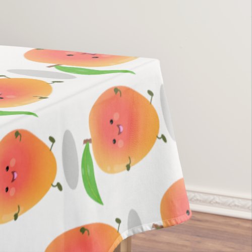 Cute happy mango cartoon illustration tablecloth