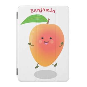 Cute happy mango yellow cartoon illustration iPad mini cover