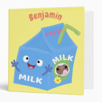 Cute happy milk carton character cartoon