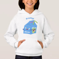 Cute happy milk carton character cartoon